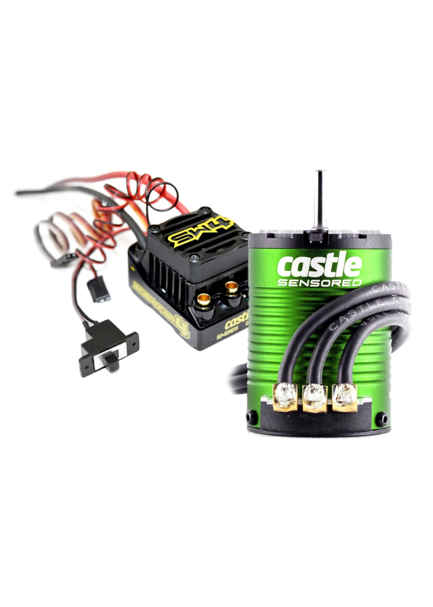CSE010-0164-01 Castle Creations Sidewinder 4 Waterproof Sensorless ESC, W/ 1406-4600kv Sensored Motor 1 CSE010-0164-01 Castle Creations Sidewinder 4 Waterproof Sensorless ESC, W/ 1406-4600kv Sensored Motor