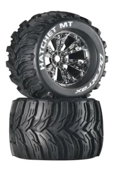 DTXC3589 Duratrax Hatchet MT 3.8'' Mounted 1/2'' Offset Chrome (2)