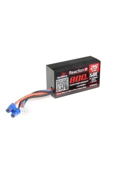 DYNB825H2 Dynamite 7.4V 800mAh 2S 50C Hardcase LiPo Battery: EC2