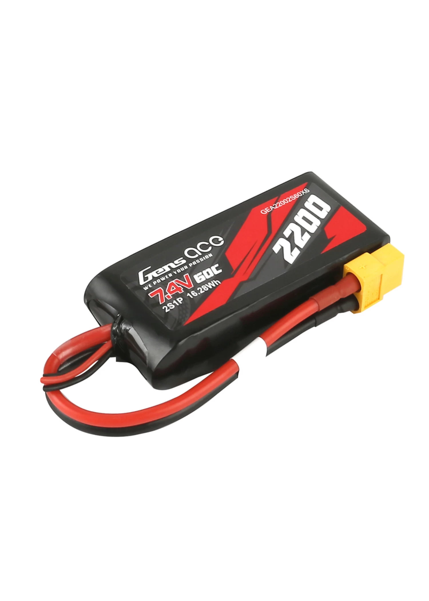 GEA22002S60X6 Gens Ace 60C 2S1P 7.4 V 2200mah Lipo Battery Pack With XT60 Plug 1 GEA22002S60X6 Gens Ace 60C 2S1P 7.4 V 2200mah Lipo Battery Pack With XT60 Plug