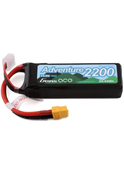 GEA22003S60X6 Gens Ace Adventure 2200mAh 3S1P 11.1V 60C Lipo Battery Pack With XT60 Plug For RC Crawler