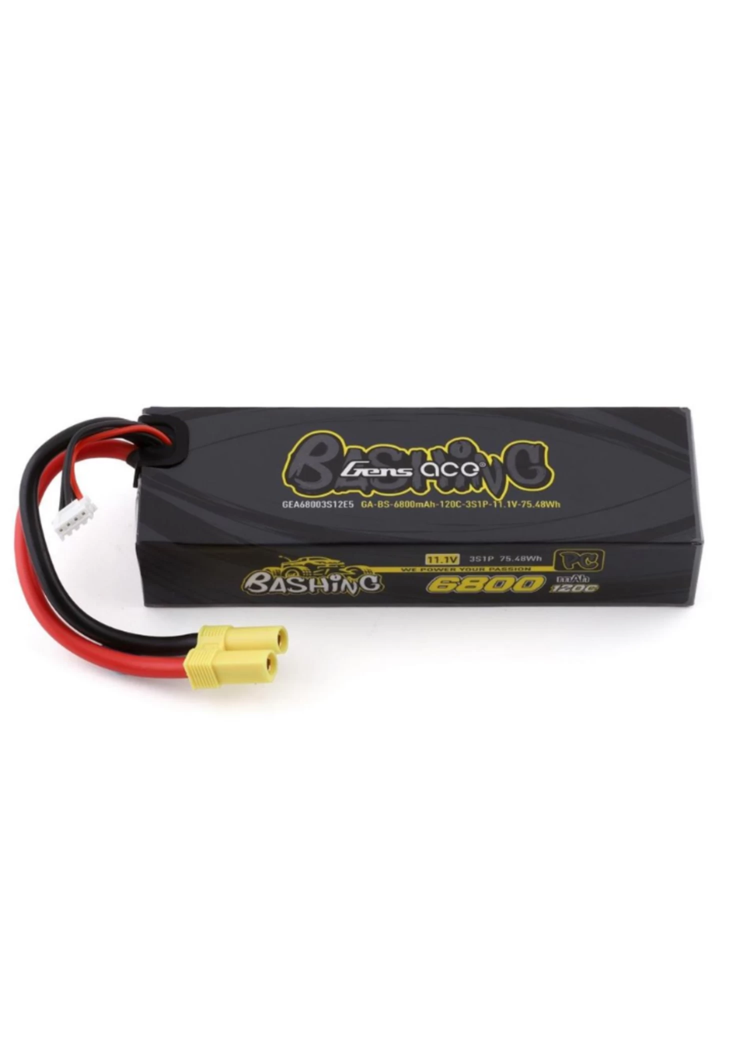 GEA68003S12E5 Gens Ace Bashing Series 6800mAh 11.1V 120C 3S1P Lipo Battery Pack With EC5 Plug 1 GEA68003S12E5 Gens Ace Bashing Series 6800mAh 11.1V 120C 3S1P Lipo Battery Pack With EC5 Plug