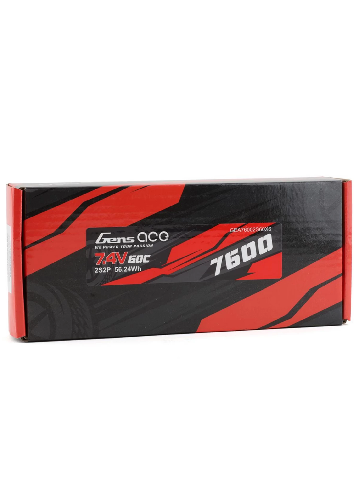 GEA76002S60X6 Gens Ace 7600mAh 7.4V 60C 2S2P Lipo Battery Pack With XT60 Plug 2 GEA76002S60X6 Gens Ace 7600mAh 7.4V 60C 2S2P Lipo Battery Pack With XT60 Plug - Image 2