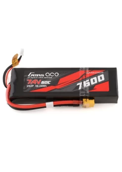 GEA76002S60X6 Gens Ace 7600mAh 7.4V 60C 2S2P Lipo Battery Pack With XT60 Plug
