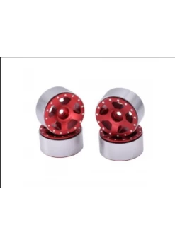 DTSCX24-46A Hobby Details SCX24 Aluminum Starfish Beadlock Wheels, Red