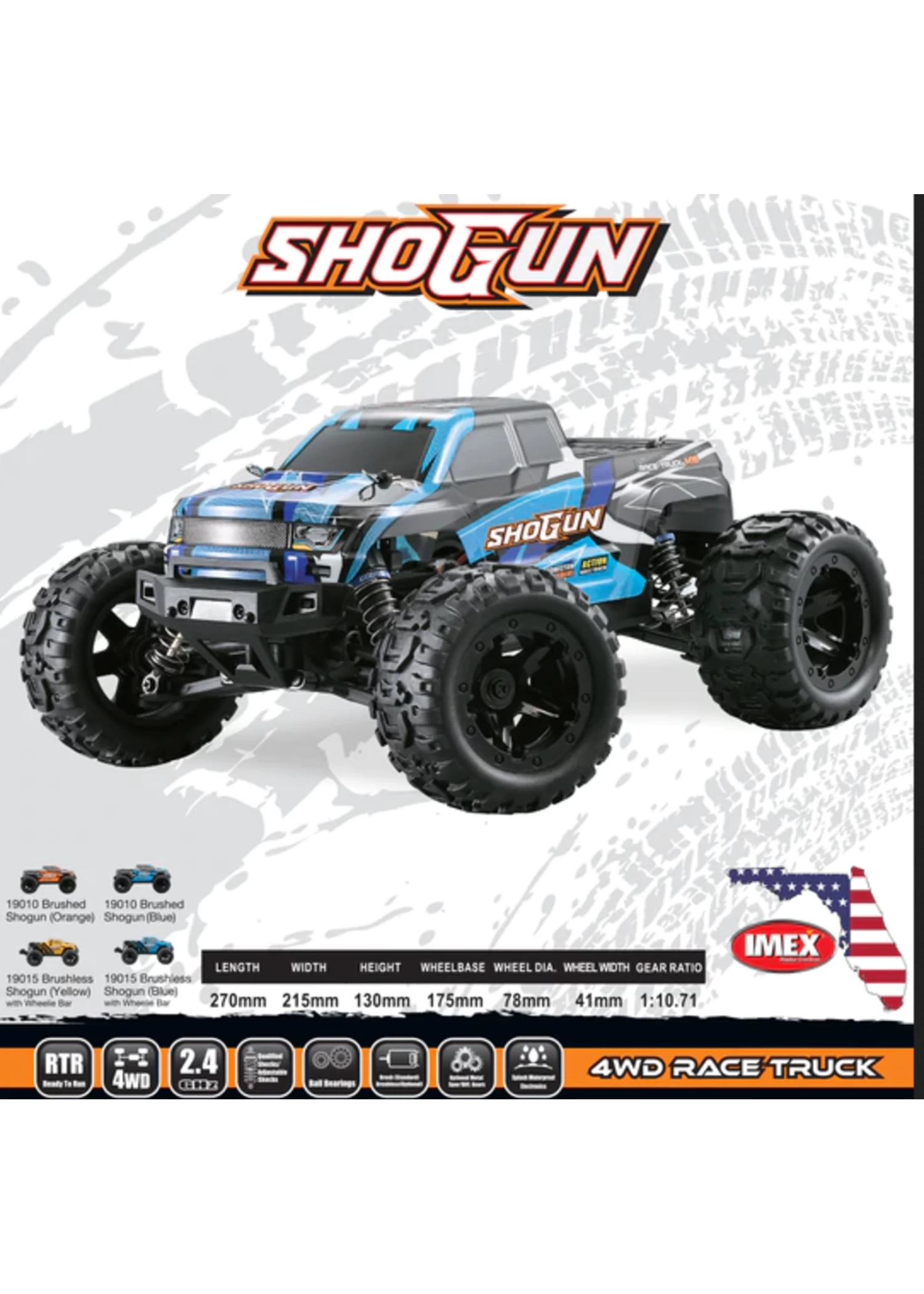 IMX19015 IMEX 1/16 Shogun MT Brushless Yellow/Blue 1 IMX19015 IMEX 1/16 Shogun MT Brushless Yellow/Blue