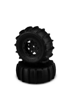 JCO3154-3045 JConcepts Animal Pre-Mounted SC Tires (Tremor) (2) (Slash Rear) (Yellow) W/12mm Hex