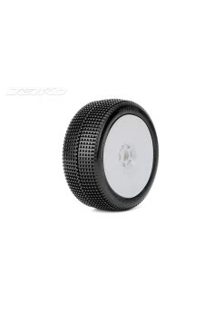 JKO1001DWSSG JetkoSting 1/8 Buggy Tires Mounted On White Dish Rims, Super Soft (2)