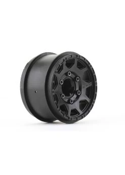 JKO6105B2 Jetko 1/10 ST MT 2.8 Wheels, Black, 12mm, 1/2" Offset Wide For Traxxas Rustler 2WD/4WD Front & Rear (4)