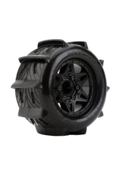 PHBPHT2187 Rooster 2.8" Belted Paddle Sand/Snow Tires, Mounted, W/ 12mm, 14mm, 17mm Adapters