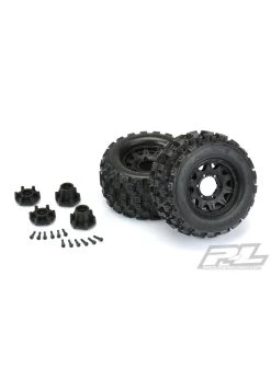 PRO10125-10 Pro-Line Badlands MX28 2.8'' All Terrain Tires Mounted On Raid Black Wheels (1 Pair)
