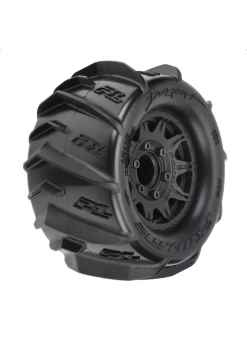 PRO1019310 Pro-Line 1/10 Dumont Front/Rear 2.8" MT Tires Mounted 12mm Blk Raid (2)