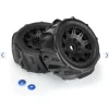 PRO10202-10 Pro-Line Dumont 5.7" Sand/Snow Pre-Mounted Tires W/Raid Wheels (Black) (2) (Medium) W/24mm Hex