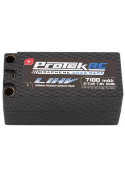 PTK-5134-22 ProTek RC 2S 200C 2s4p Si-Graphene Drag Race Shorty LiPo Battery (7.6V/7100mAh) W/8mm Connectors