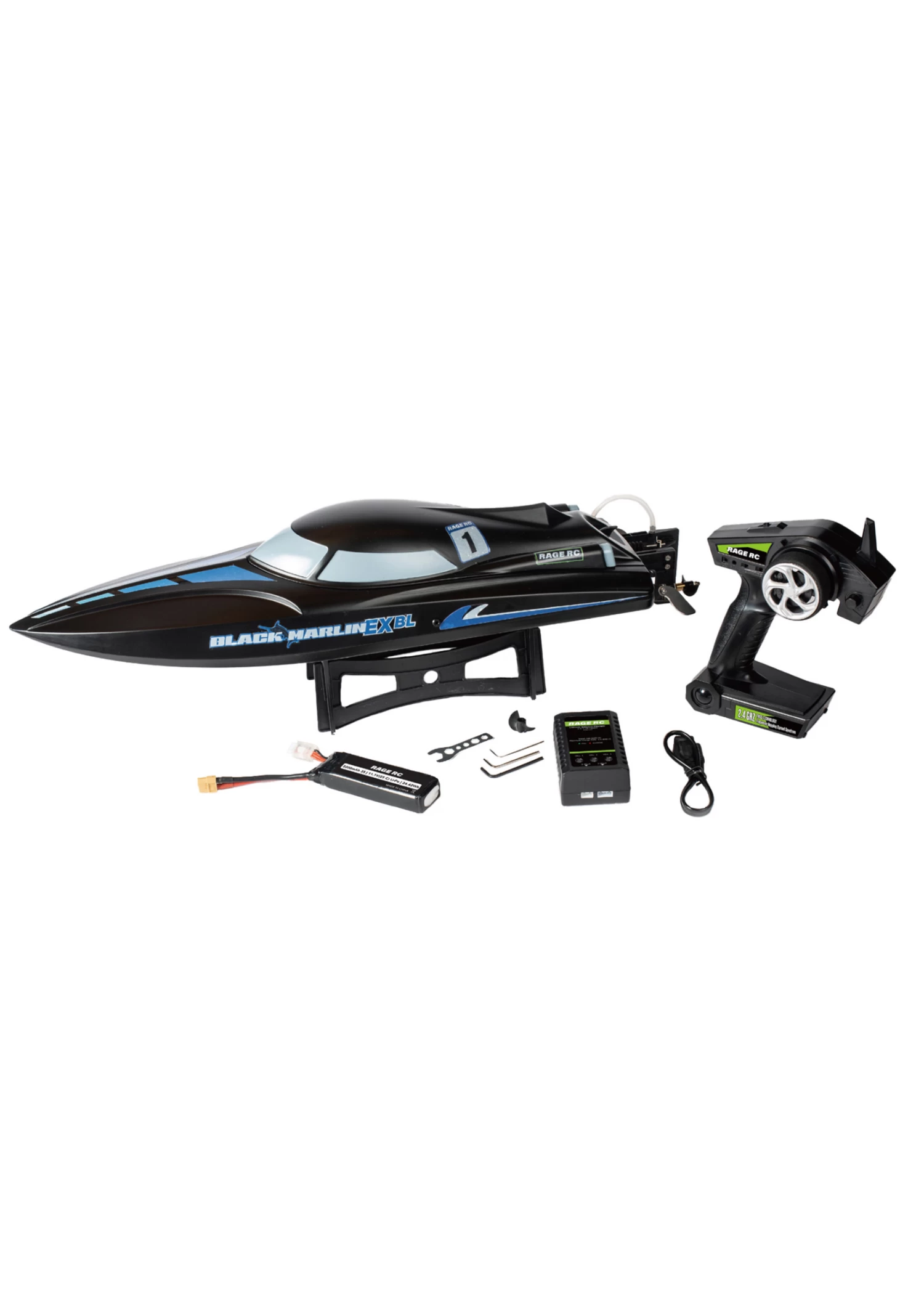 RGRB1405Rage RC Black Marlin EX Brushless RTR Boat 1 RGRB1405Rage RC Black Marlin EX Brushless RTR Boat