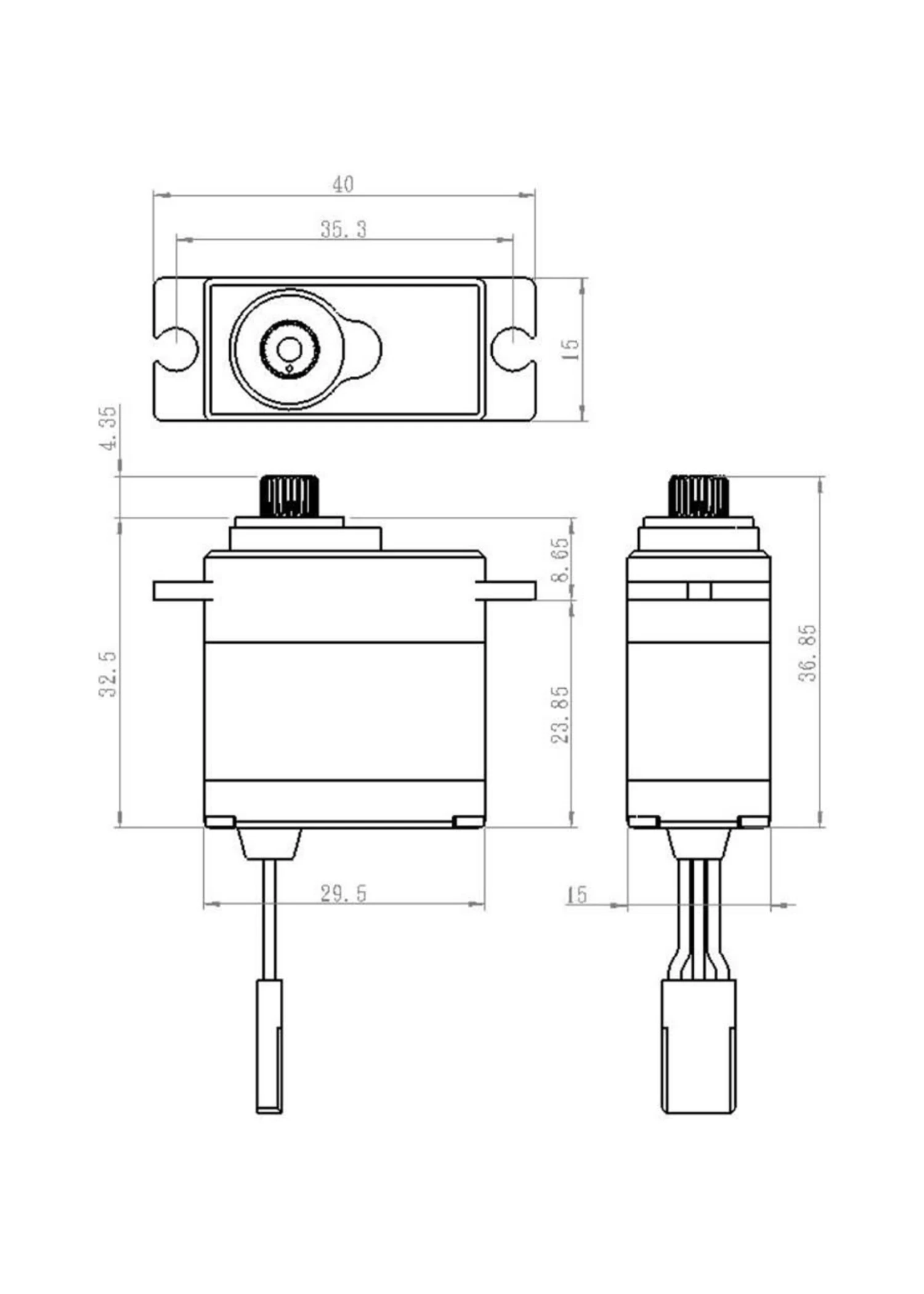 SAVSW1250MGP Savox Waterproof Premium Mini Digital Servo With Soft Start 0.10sec / 111.1oz @ 7.4V 2 SAVSW1250MGP Savox Waterproof Premium Mini Digital Servo With Soft Start 0.10sec / 111.1oz @ 7.4V - Image 2