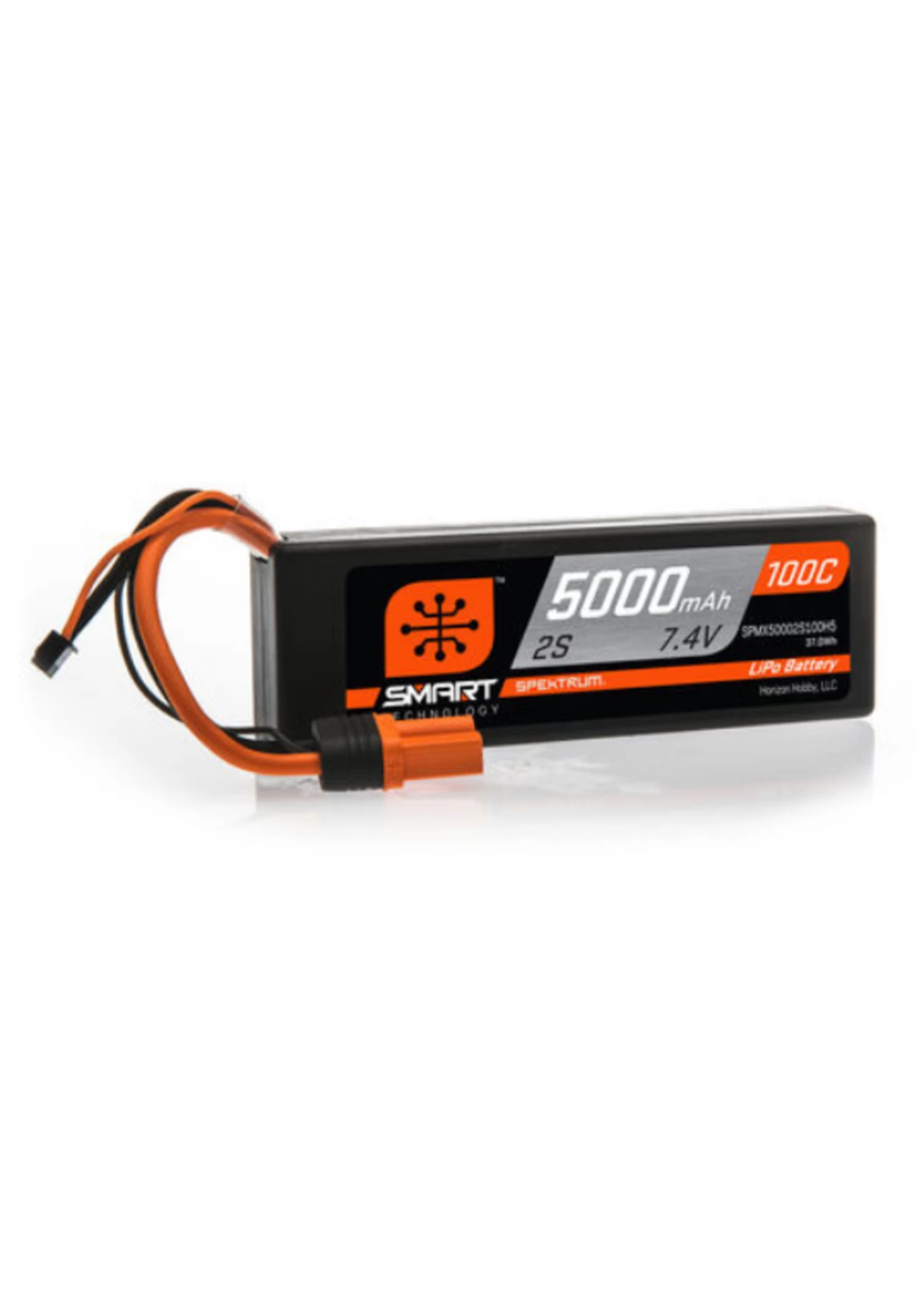 Spektrum SPMX50002S100H5 Spectrum 5000mAh 2S 7.4V 100C Smart LiPo Hardcase; IC5 1 Spektrum SPMX50002S100H5 Spectrum 5000mAh 2S 7.4V 100C Smart LiPo Hardcase; IC5