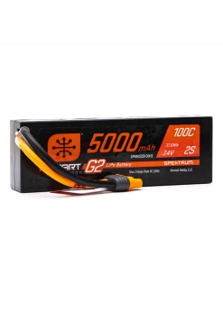 SPMX52S100H3 Spektrum 7.4V 5000mAh 2S 100C Smart G2 Hardcase LiPo Battery: IC3
