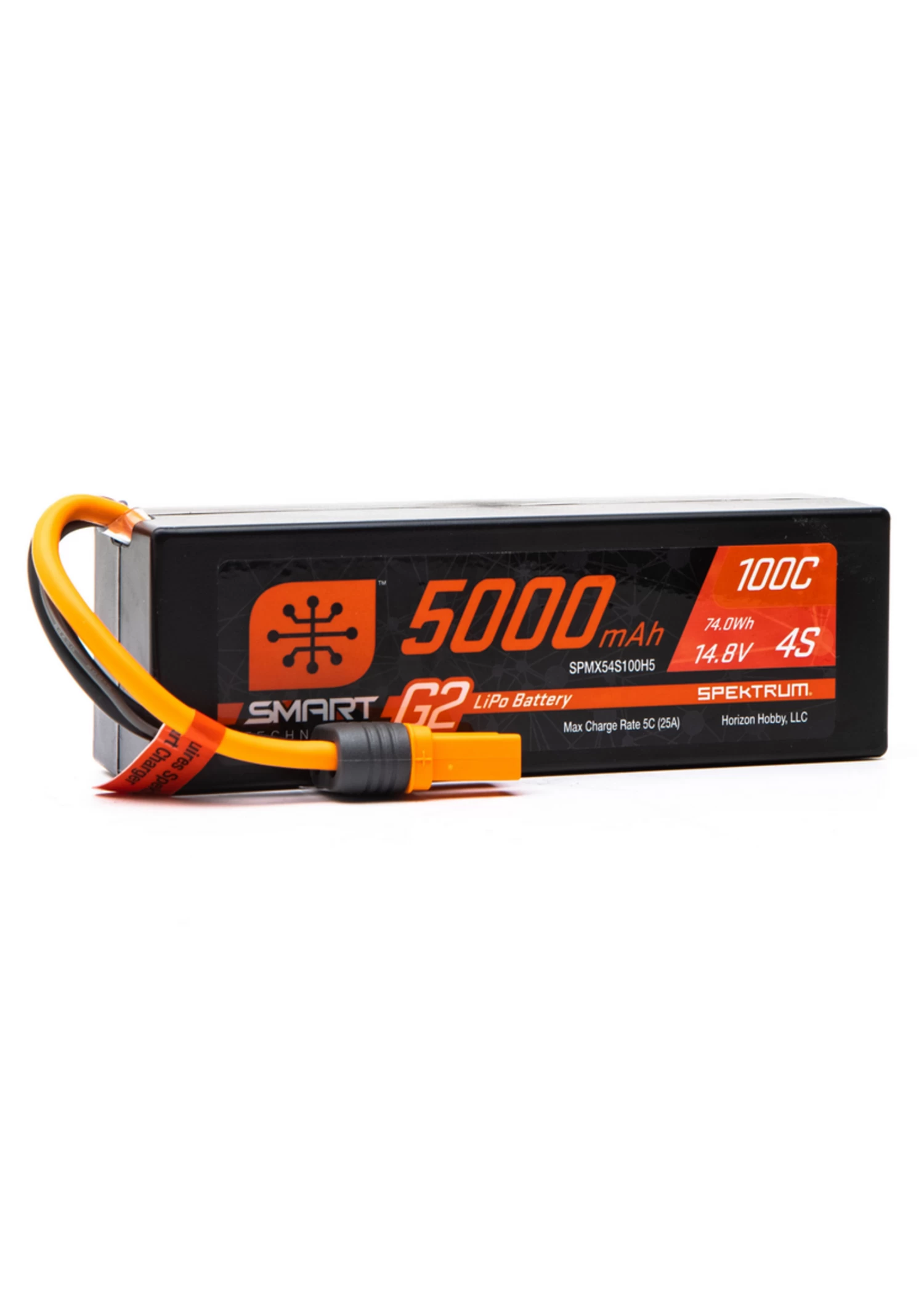 SPMX54S100H5 Spektrum 14.8V 5000mAh 4S 100C Smart LiPo G2 Hard Case: IC5 1 SPMX54S100H5 Spektrum 14.8V 5000mAh 4S 100C Smart LiPo G2 Hard Case: IC5