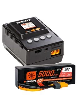 SPMXPSS400 Spektrum Smart Powerstage Surface Bundle: 5000mAh 4S LiPo Battery / S155 Charger