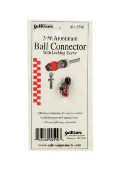 SUL590 Sulivan 2-56 Aluminum Ball Link With Locking Sleeve (Red)
