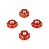 TKR5116BR Tekno Wheel Nuts-17mm,4pcs Red