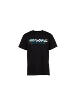 TRA1373 Traxxas Black Tee Sliced Logo