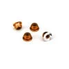 TRA1747T Traxxas Nuts, Aluminum, Flanged, Serrated (4mm) (orange-anodized) (4)