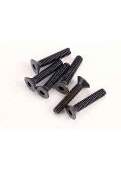TRA2553 Traxxas Screws, 3x15mm Countersunk Machine (6) (hex Drive)