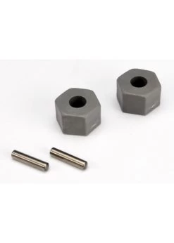 TRA3654 Traxxas Wheel Hubs, Hex (tall Offset, Rustler/Stampede Front) (2)/ Axle Pins (2.5x10mm) (2)