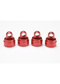 TRA3767X Traxxas Shock Caps, Aluminum (red-anodized) (4) (fits All Ultra Shocks)