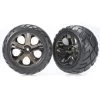 TRA3776A Traxxas Tires & Wheels, Assembled, Glued (All-Star Black Chrome Wheels, Anaconda Tires, Foam Inserts) (nitro Rear/ Electric Front) (1 Left, 1 Right)