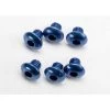 TRA3940 Traxxas Screws, 4x4mm Button-head Machine, Aluminum (blue) (hex Drive) (6)