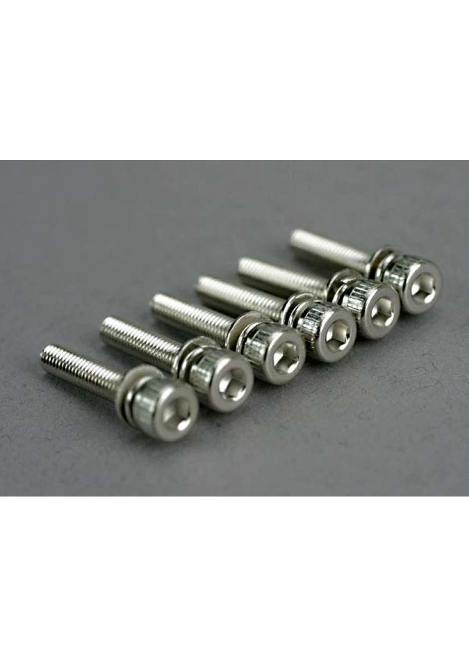 TRA5142 Traxxas Screws, 3x15mm Cap-head Machine (hex Drive) (with Split And Flat Washers) (6) 1 TRA5142 Traxxas Screws, 3x15mm Cap-head Machine (hex Drive) (with Split And Flat Washers) (6)