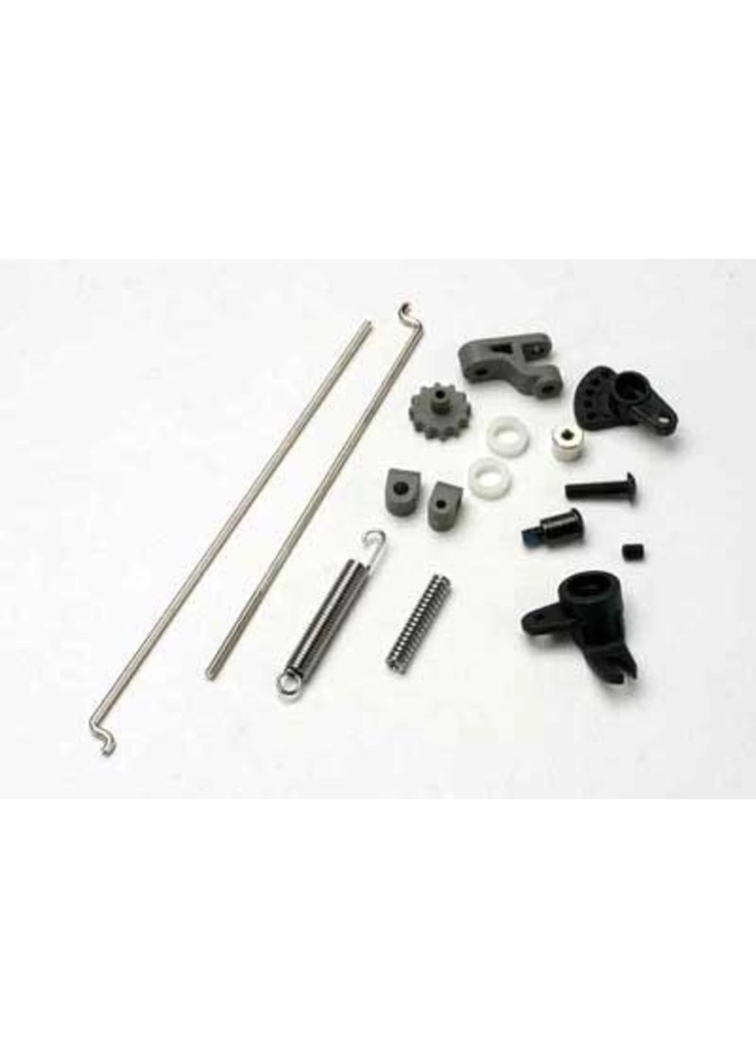 TRA5368 Traxxas Linkage Set, Throttle & Brake, Revo/Slayer (includes Servo Horns, Rod Guides, Brake Spring, Brake Adjustment Dial, Brake Lever, Rods (wires), Bellcrank, Throttle Return Spring, Hardware) 1 TRA5368 Traxxas Linkage Set, Throttle & Brake, Revo/Slayer (includes Servo Horns, Rod Guides, Brake Spring, Brake Adjustment Dial, Brake Lever, Rods (wires), Bellcrank, Throttle Return Spring, Hardware)