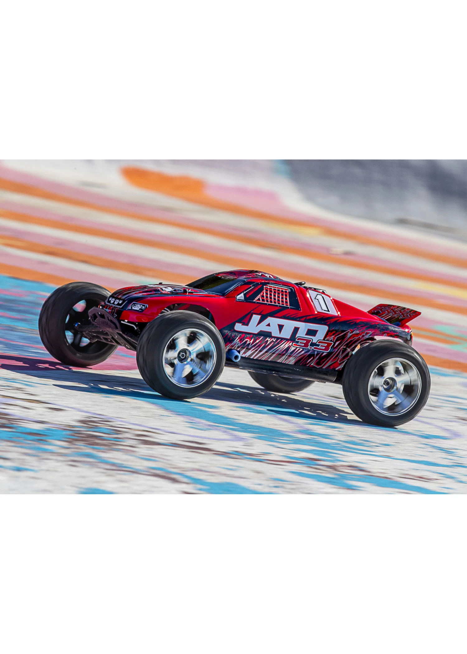 TRA55077-3 Traxxas Jato 3.3: 1/10 Scale 2-Speed Nitro-Powered 2WD Stadium Truck With TQi 2.4Ghz Radio System, Traxxas Link Wireless Module, And Traxxas Stability Management (TSM) 5 TRA55077-3 Traxxas Jato 3.3: 1/10 Scale 2-Speed Nitro-Powered 2WD Stadium Truck With TQi 2.4Ghz Radio System, Traxxas Link Wireless Module, And Traxxas Stability Management (TSM) - Image 5