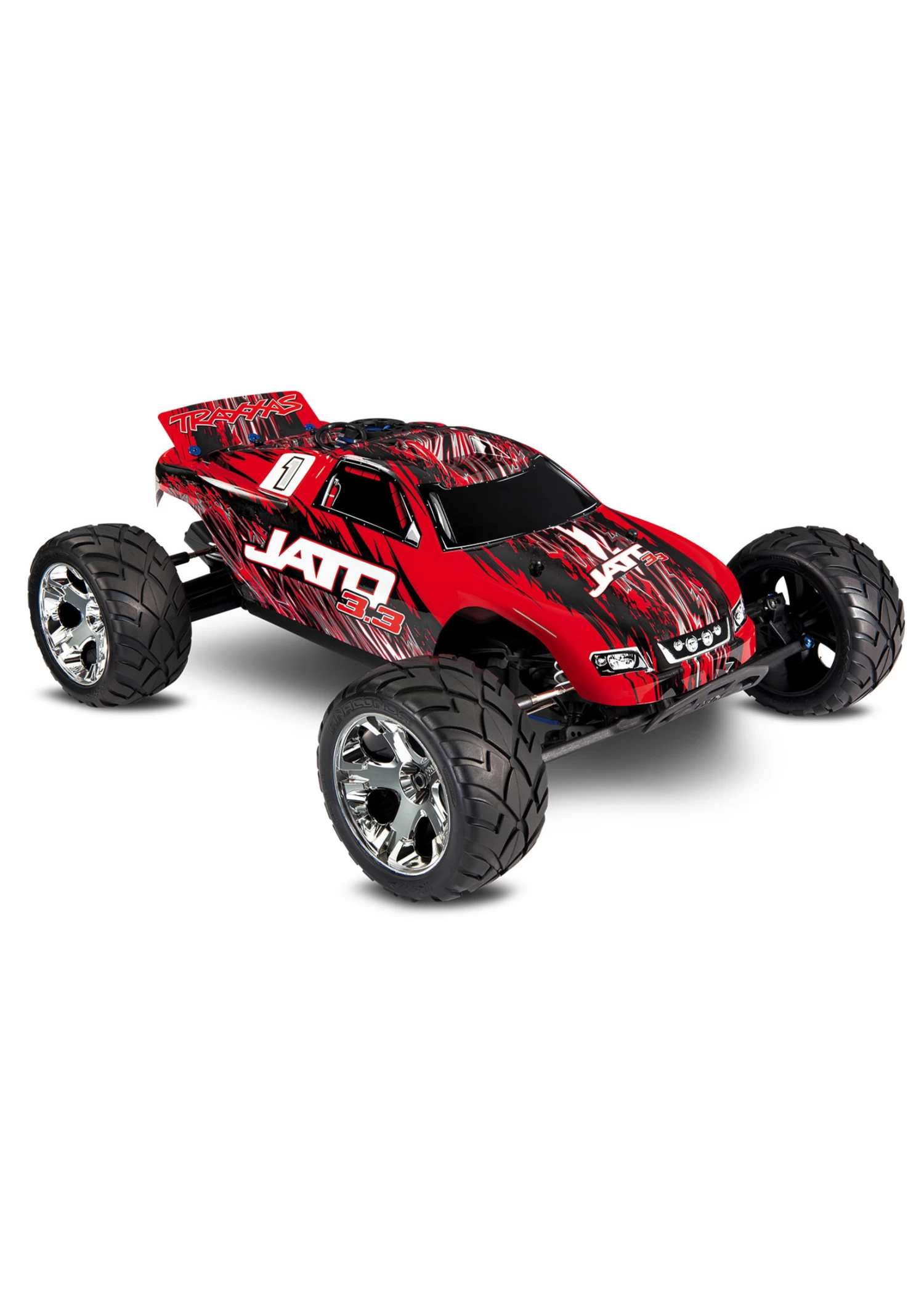 TRA55077-3 Traxxas Jato 3.3: 1/10 Scale 2-Speed Nitro-Powered 2WD Stadium Truck With TQi 2.4Ghz Radio System, Traxxas Link Wireless Module, And Traxxas Stability Management (TSM) 1 TRA55077-3 Traxxas Jato 3.3: 1/10 Scale 2-Speed Nitro-Powered 2WD Stadium Truck With TQi 2.4Ghz Radio System, Traxxas Link Wireless Module, And Traxxas Stability Management (TSM)