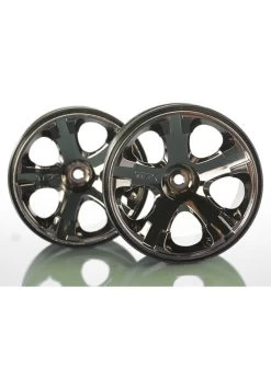 TRA5576A Traxxas Wheels, All-Star 2.8' (black Chrome) (nitro Rear/ Electric Front) (2)