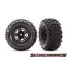 TRA6792 Traxxas Tires & Wheels, Assembled, Glued (black 2.8' Wheels, Sledgehammer Tires, Foam Inserts) (4WD Electric Front/rear, 2WD Electric Front Only) (2) (TSM Rated)