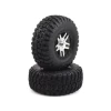 TRA6873 Traxxas Tires & Wheels, Assembled, Glued (SCT Split-Spoke Satin Chrome, Black Beadlock Style Wheels, BFGoodrich Mud-Terrain™T/A KM2 Tires, Foam Inserts) (2) (4WD F/r, 2WD Rear) (TSM Rated)