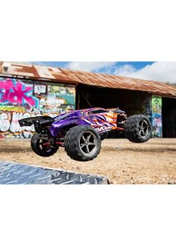 TRA71076-3 Traxxas E-Revo VXL: 1/16-Scale 4WD Racing Monster Truck With TQi Traxxas Link Enabled 2.4Ghz Radio System & Traxxas Stability Management (TSM) -Traxxas Store traxxas tra71076 3 traxxas e revo vxl 1 16 scale 4 5