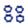 TRA7758 Traxxas Wheel Nuts, Splined, 17mm, Serrated (blue-anodized) (4)