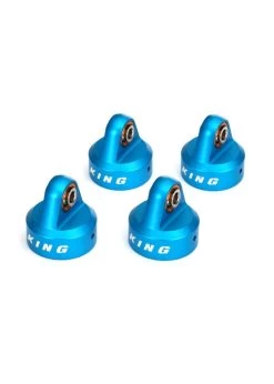 TRA8457 Traxxas Shock Caps, Aluminum (blue-anodized), King Shocks (4)