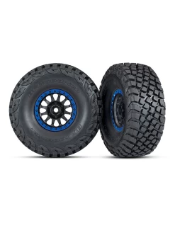 TRA8474X Traxxas Tires And Wheels, Assembled, Glued (Method Racing Wheels, Black With Blue Beadlock, BFGoodrich Baja KR3 Tires) (2)