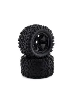 TRA8672 Traxxas Tires & Wheels, Assembled, Glued (black Wheels, Talon EXT Tires, Foam Inserts) (2) (17mm Splined) (TSM Rated)