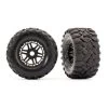 TRA8972 Traxxas Tires & Wheels, Assembled, Glued (black Wheels, Maxx All-Terrain Tires, Foam Inserts) (2) (17mm Splined) (TSM Rated)