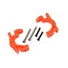 TRA9032T Traxxas Caster Blocks (C-Hubs), Extreme Heavy Duty, Orange (Left & Right)/ 3x32mm Hinge Pins (2)/ 3x20mm Bcs (2) (For Use With #9080 Upgrade Kit)