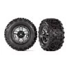 TRA9072 Traxxas Tires & Wheels, Assembled, Glued (black Chrome 2.8' Wheels, Sledgehammer Tires, Foam Inserts) (2) (TSM Rated)