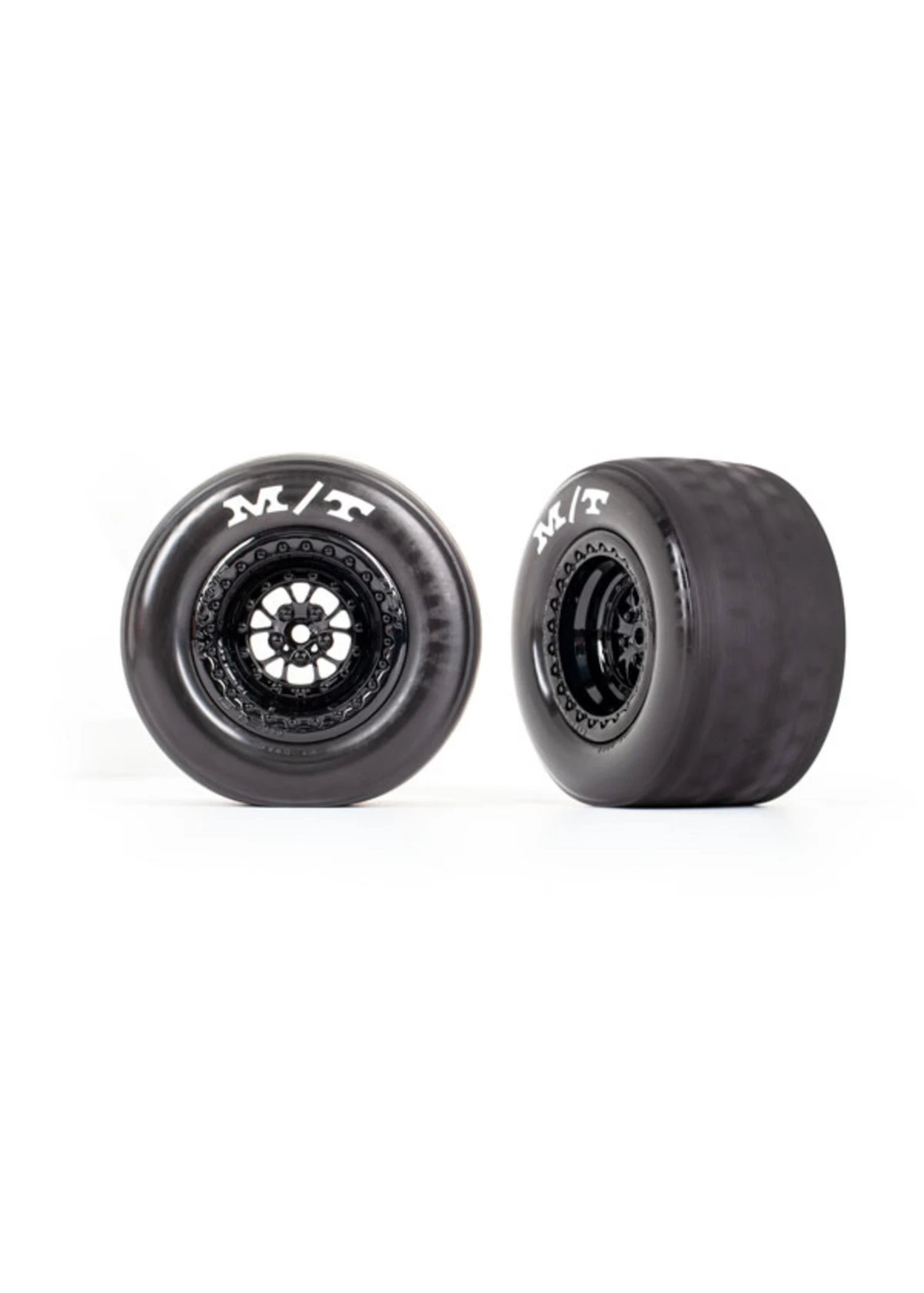 TRA9475 Traxxas Tires & Wheels, Assembled, Glued (Weld Gloss Black Wheels, Tires, Foam Inserts) (rear) (2) 1 TRA9475 Traxxas Tires & Wheels, Assembled, Glued (Weld Gloss Black Wheels, Tires, Foam Inserts) (rear) (2)
