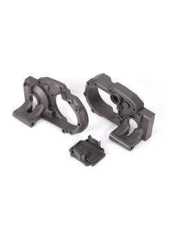 TRA9493 Traxxas Gearbox Halves,left & Right/ Differential Cover (charcoal Gray)